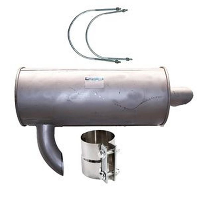 Muffler Silencer 4191361 with 2Pcs U Bolt 4181672 and Clamp 4167296 for Isuzu Engine 6BD1 Hitachi Excavator EX200 EX200K EX200LC RX2000 EX200-1 EX200LC-1