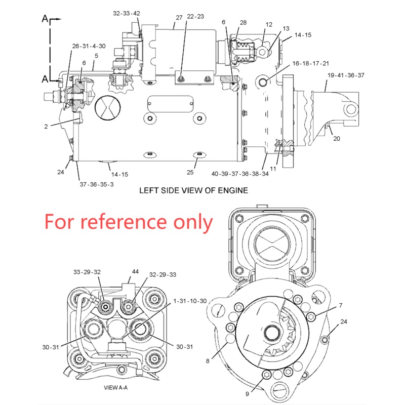 Starter Motor 352-9765 for Caterpillar CAT Engine 3406E 3412 C-10 C-12 C-15 C11 C16 C18