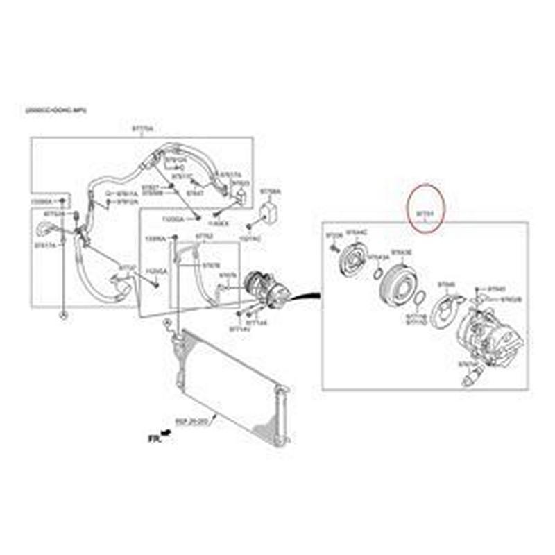 A/C Compressor 97701-D3200 97701-2S601 97701-2S600 for Hyundai Engine DOHC – GDI Tucson 2.0L L4 2015-2018