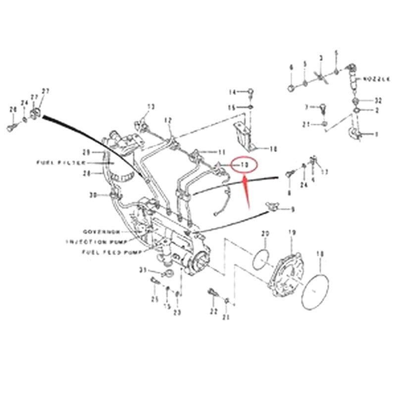 For Caterpillar CAT 311B 311 312 312B 3064 Pipe 5I7873