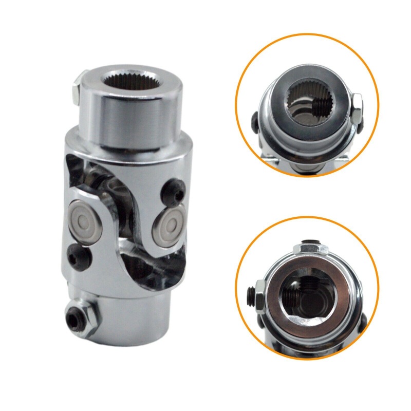 11/16 36 Spline X 3/4 DD Steering U Joint Coupler Universal Shaft Chrome New