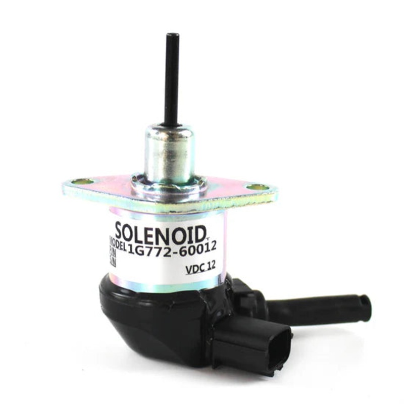 12V Shut Off Solenoid 1G772-60012 for Kubota Excavator KX057-4 KX080-3 U55 Tractor M6040 M7040