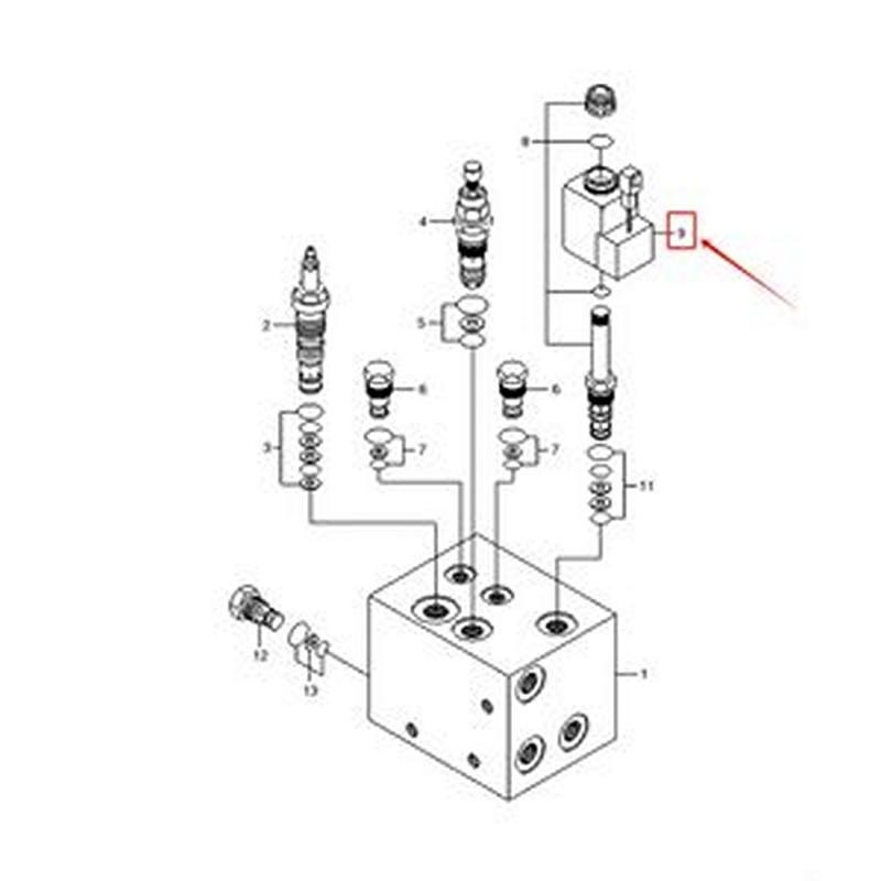 24V Solenoid Coil XKAL-00065 for Hyundai Wheel Loader HL730 HL740 HL757 HL760 HL770 HL780