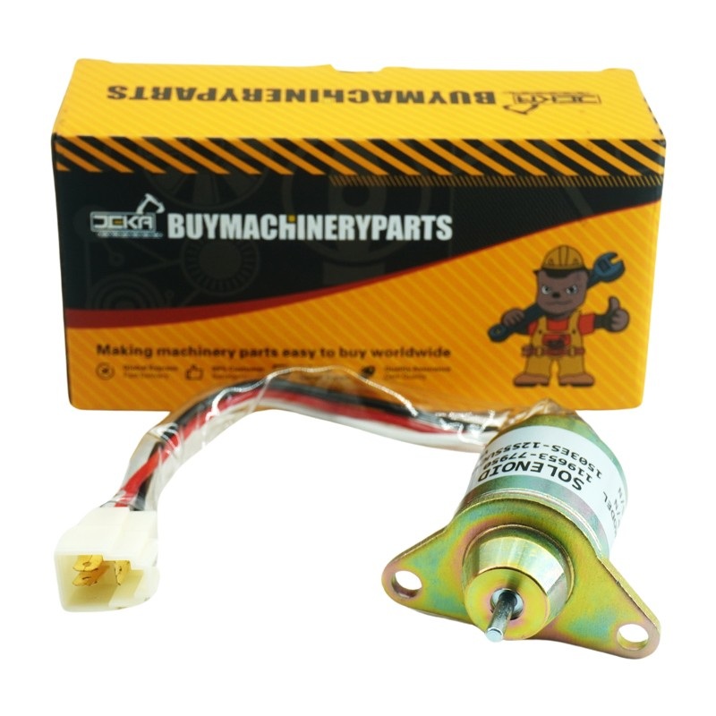 12V Stop Solenoid YA-119653-77950 for Yanmar Engine 3TNV82A 3TNV382A Cub Cadet Ex Series Compact Tractor Zero-Turn Mower