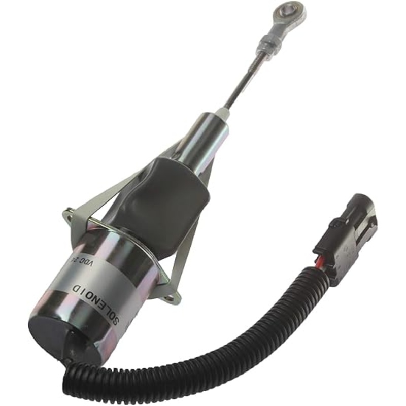 24V Fuel Shut Off Solenoid RE55416 for John Deere Engine 7.6L 6076 6068 6081 6068 Bulldozer 750C 850C Excavator 792DLC