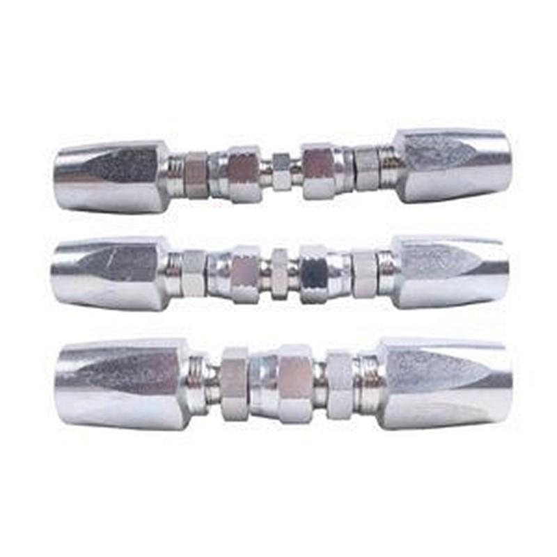 Hydraulic Hose Repair Kit 1/4 3/8 1/2 ID 2-Wire Hose Reusable Field Repair Fitting