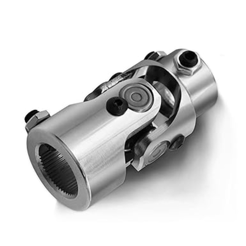 1-48 Spline x 3/4 DD Chrome Steering Universal Joint Single U Joint Shaft,Total Length: 83mm (3-1/4)