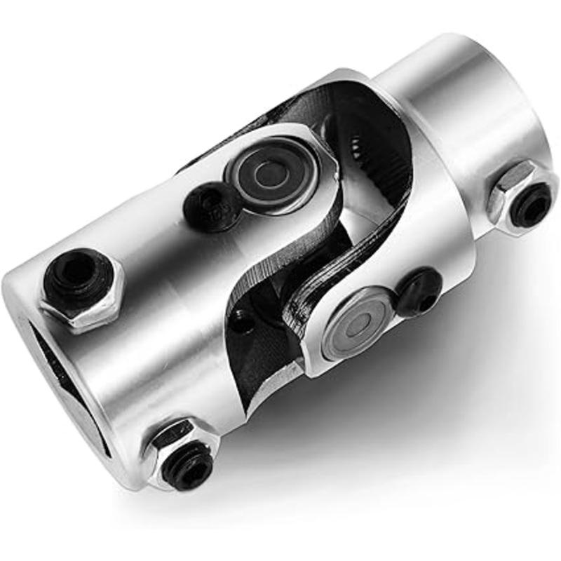 1 DD X 3/4-30 Spline Chrome Steering Universal Joint Single U Joint Shaft,Total Length: 83mm (3-1/4)