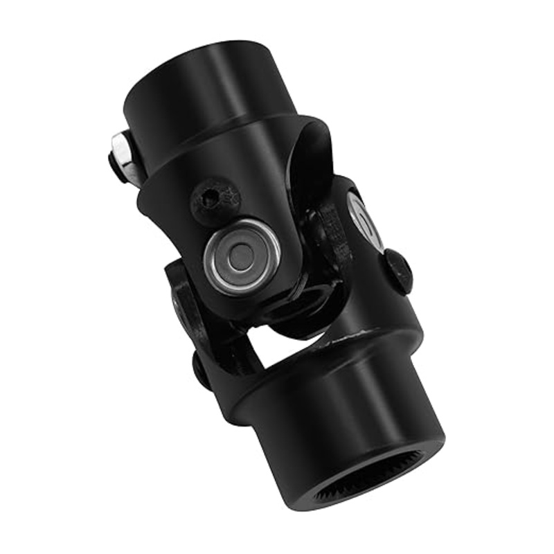13/16-36 Spline x 3/4 DD Single Black Steering Shaft Universal U-Joint, Total Length: 83mm (3-1/4)