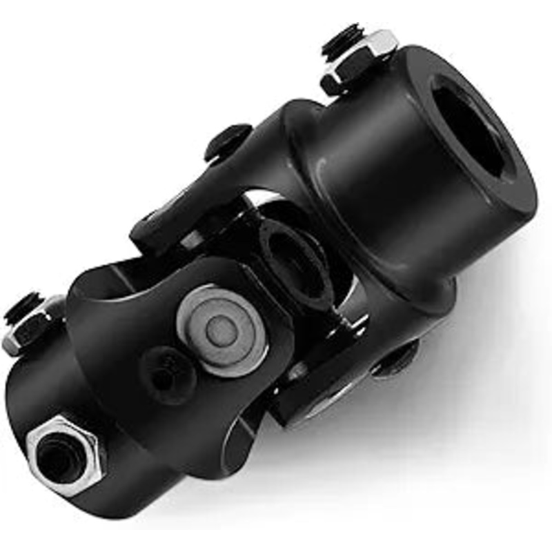 17mm DD x 3/4 DD Black Steering Universal Joint Single U Joint Shaft,Total Length: 83mm (3-1/4)
