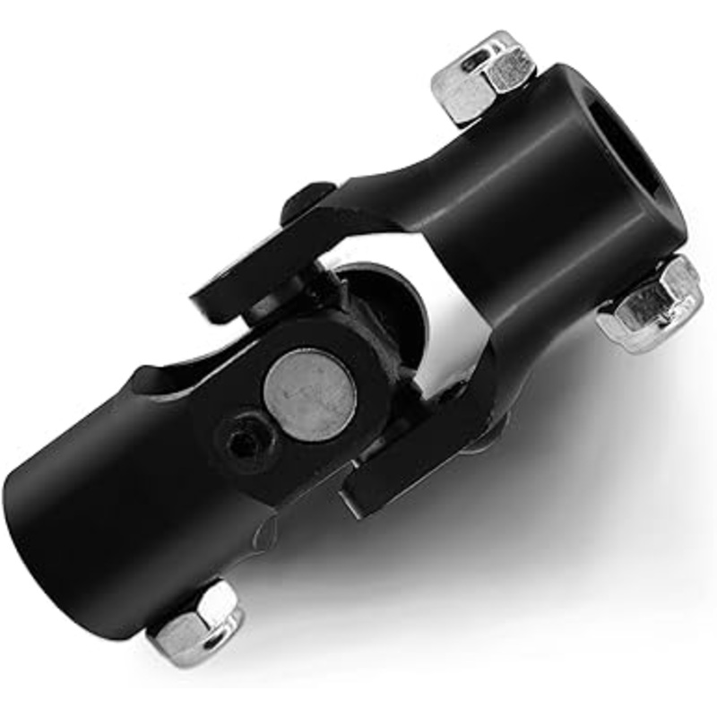 17mm DD x 3/4 DD Black Steering Universal Joint Single U Joint Shaft,Total Length: 96mm (3-3/4)