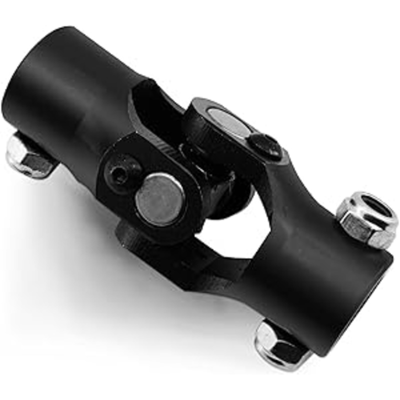 3/4 36 Spline X 3/4 DD Steering Shaft U Joint Single Chrome Universal Joint Coupling (Black 3-3/4 Overall Length)