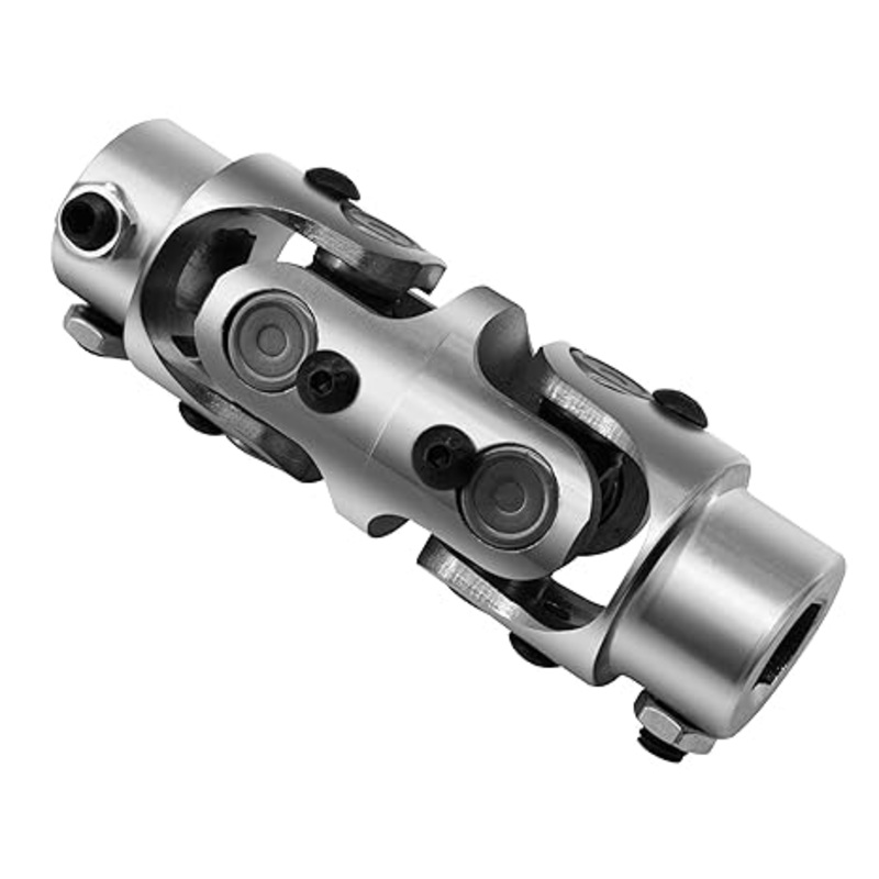 3/4 DD X 3/4 DD Double U-Joint Chrome Steering Shaft Universal Joint Total Length 127mm, 35 Degree