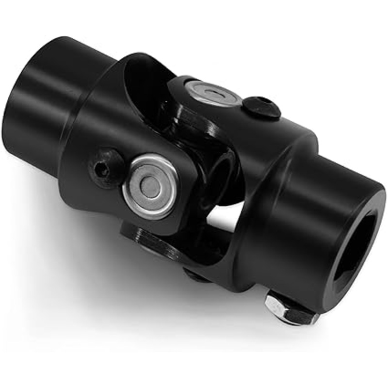 3/4 DD X 3/4 Round Single Steering Shaft Universal U Joint Coupling Black
