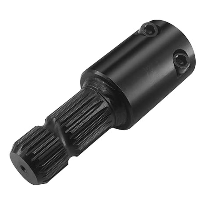 PTO Adapter,125 HP, Female 1 3/8 & 21 Spline, Male 1-3/4 & 20 Spline, (1.375 Inch Female, 1.75 Inch Male), Extends PTO: 4-1/2; Overall Length: 7-11/16