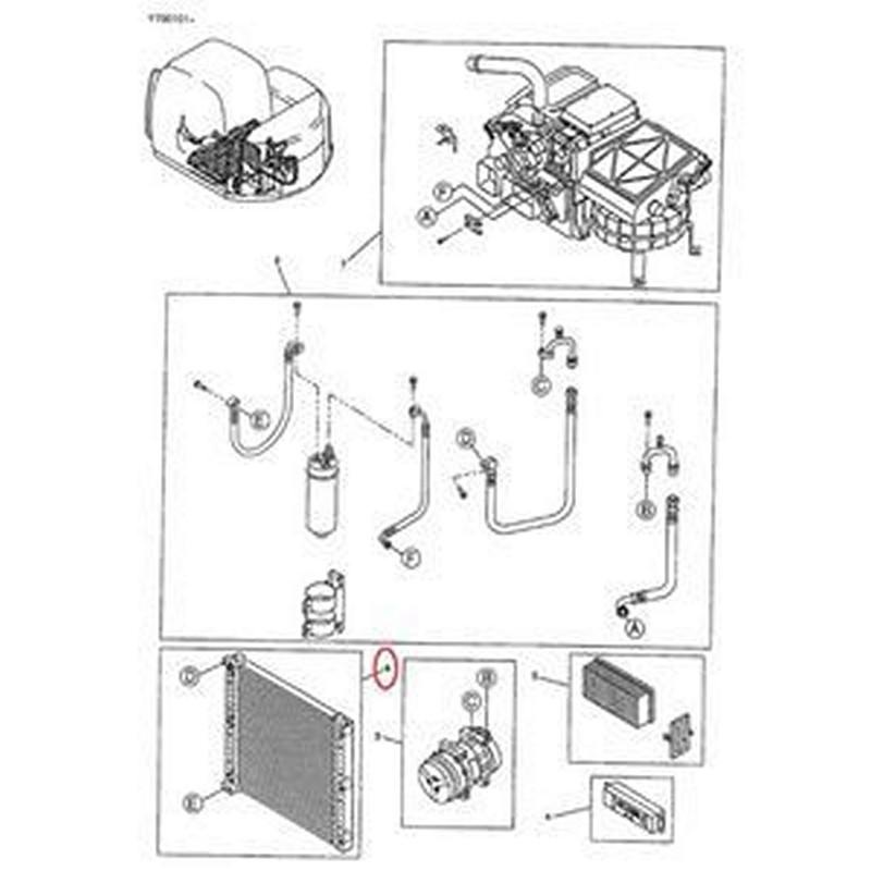 A/C Condenser Core YT20M01060P1 for Kobelco Excavator 70SR 80MSR SK135SRL SK200SR SK235SR SK80CS