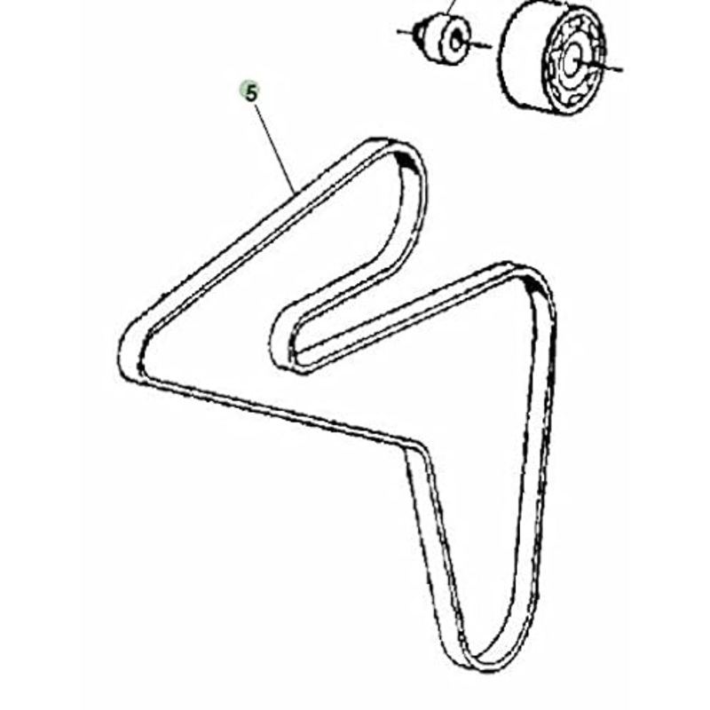 V-Belt R123436 R123442 for John Deere Engine 4045 6068 Loader 310E 310K 310L 310SL 315SK 325SL 410K