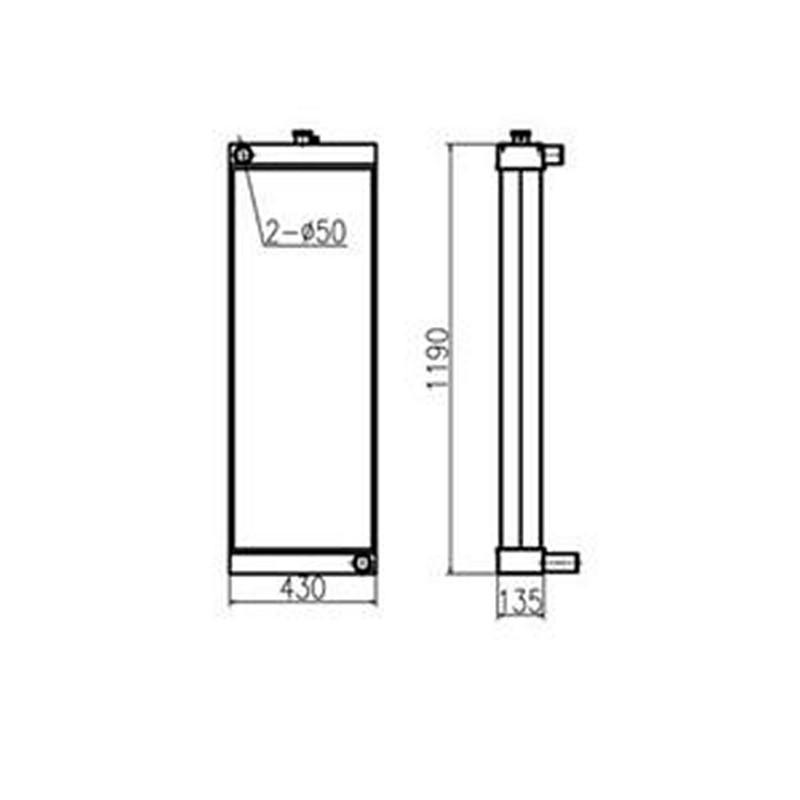 For JCB Excavator JS330 Water Tank Radiator Core ASS’Y