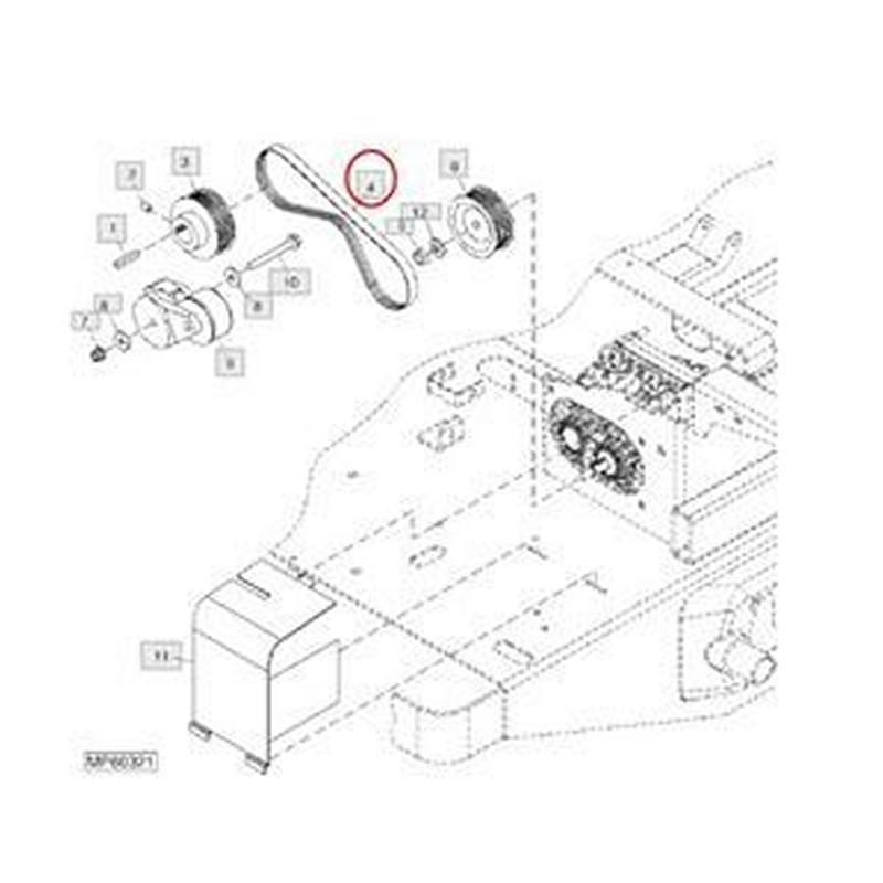 Pump Drive Belt TCU16026 for Kawasaki Engine FD750D FD791D FH721D John Deere Mower 737 757 777 797