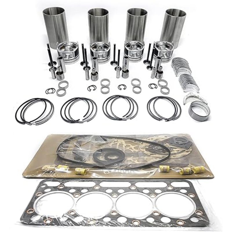V3307 V3307T V3307-DI Engine STD Overhaul Rebuild Kit and 4PCS Connecting Rod with Crankshaft for Kubota Loader SSV75 Excavator KX080-3 KX080-4
