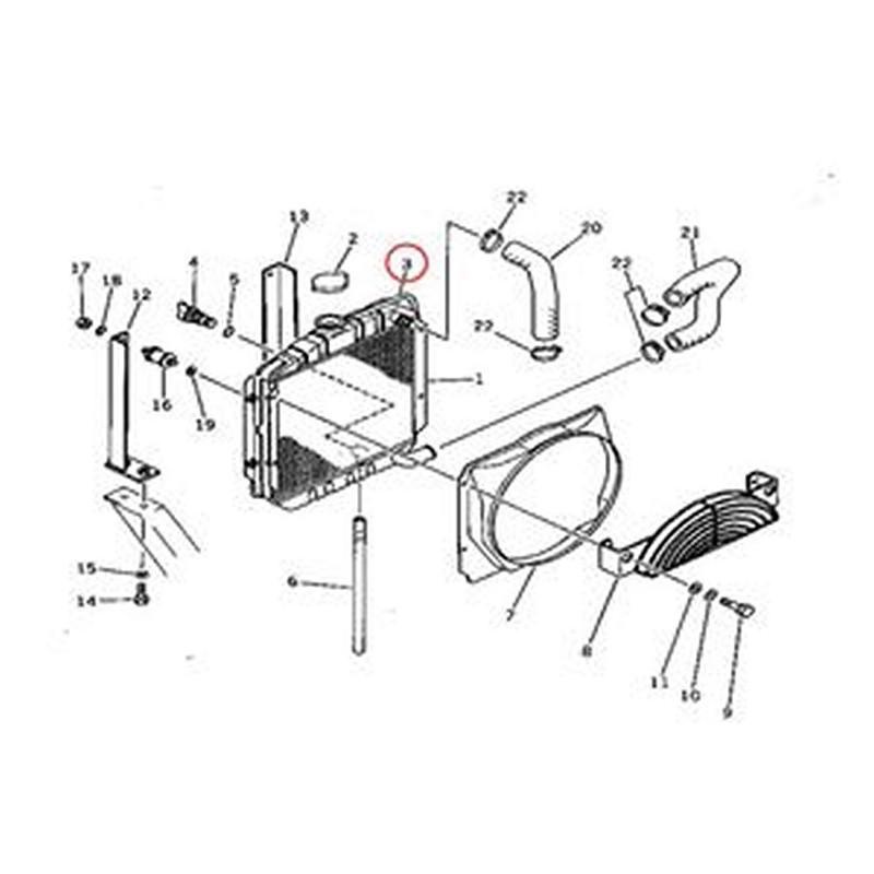 Water Radiator 20M-03-11101 FF7822-03100 for Komatsu Excavator PC05-1 PC05-5 PC12UU-1 Loader SK04-2