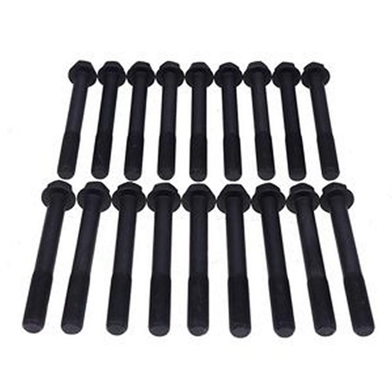 18Pcs Cylinder Head Bolt 19202-03450 for Kubota Engine V1902 Excavator KX101 KX151 Tractor L175 L185 L225 L2050 L235 L245 L4150