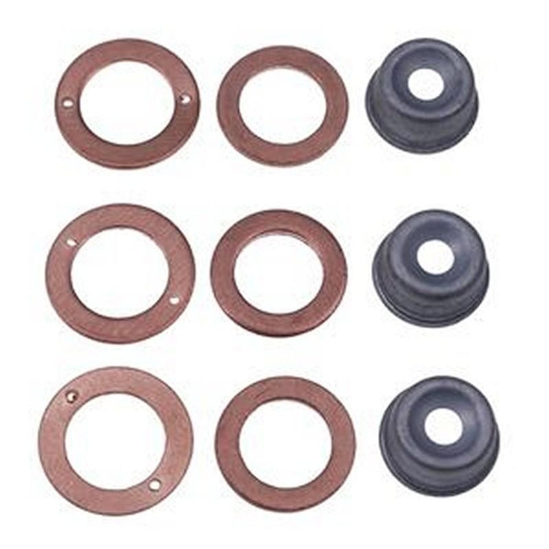 3 Cylinder Injector Seal Kit with Heat Shield for Carrier Engine CT2.29 CT3.44 CT2-29-TV CT3-44-TV Transicold Refrigeration Unit Supra 422 444 450 522 544 550 722 744 750 822 844 850
