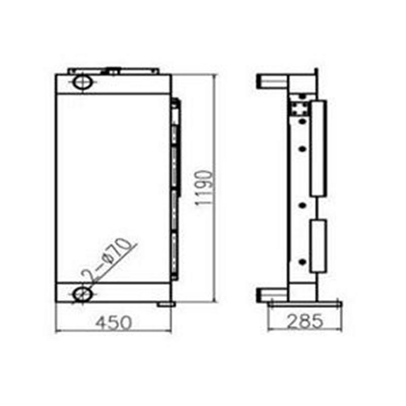 For Doosan Excavator DH350 DH370-9 Water Tank Radiator ASS’Y