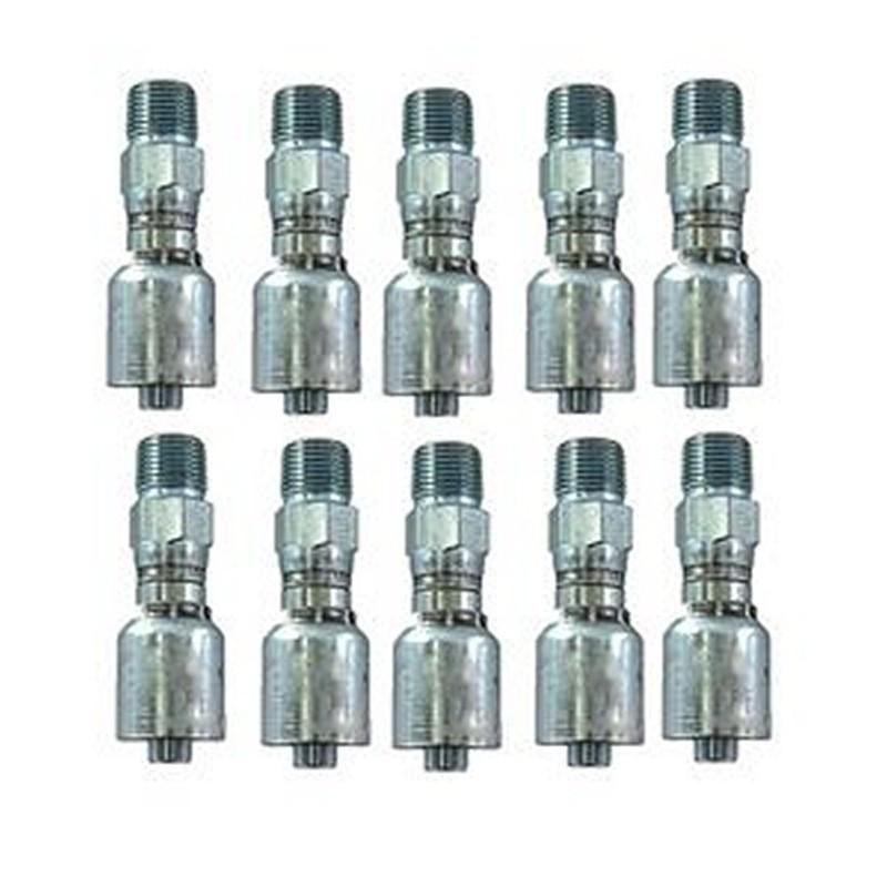 10 Pcs Hydraulic Hose Fitting With 1/2 Male Pipe Swivel 11343-8-8 for Parker