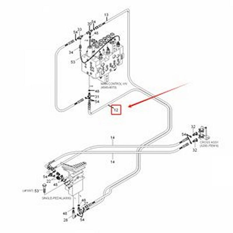 1PC Hydraulic Hose Assembly X400-042060 for Hyundai Excavator R140LC-7 R140LC-9 R140W-7 R140W-9 R210-7 R220LC-7