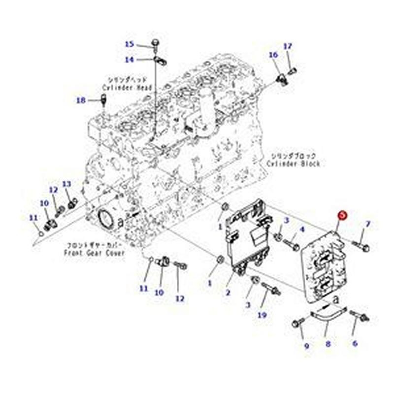 ECM Electronic Control Module 600-497-1400 for Komatsu Engine SAA6D107E-3 Excavator PC210-11 PC230NHD-11 PC240LC-11 PC290LC-11