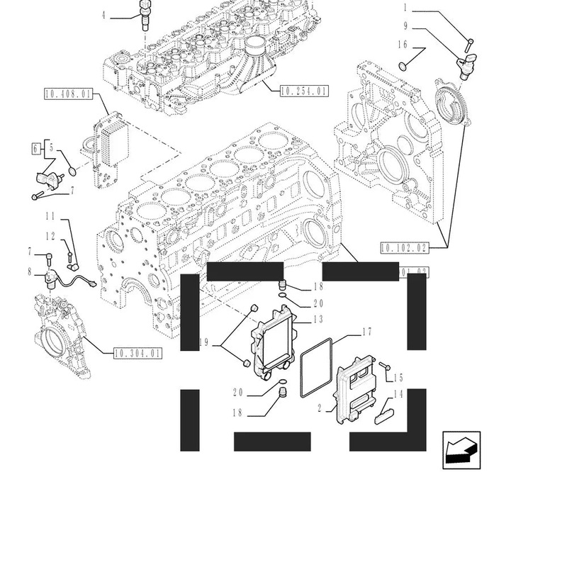 ECU Engine Control Unit 2854594 for Case IH 1021F 1121F 721E 721F 1150K 1650L 327B 580SN 845B 3230 3330