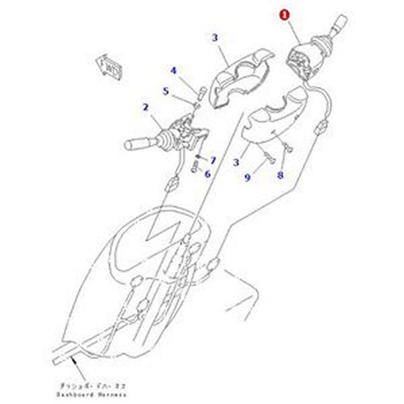 Light Switch 3EB-55-32212 for Komatsu Forklift FD10/15-16 FD15-17 FD18-16 FD30-14 FG10/15-16 FG30-14 SD10-5 SG10-5