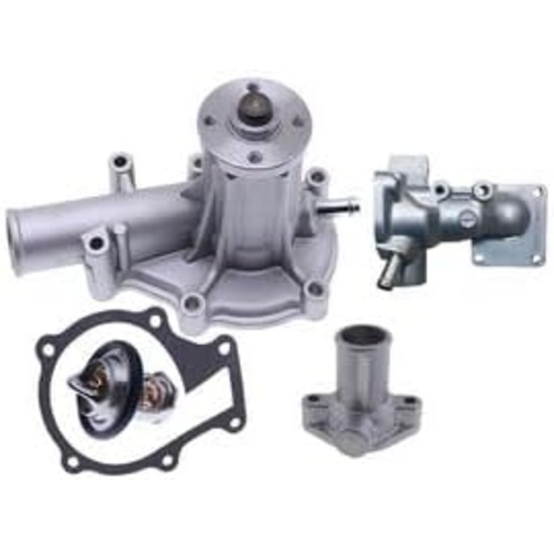 Water Pump with Thermostat Cover Kit 25-33024-00SV 25-39236-01 25-37558-00 for Kubota D1105 Carrier CT3.69 Engine