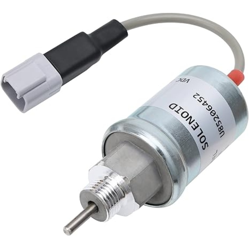12V Fuel Shut Off Solenoid U85206452 185206520 for Perkins 402D-05 403D-07 403D-11 403D-15 403D-15T 404D-15 404D-22 403D-17 403C-11 403C-15 404C-15 404C-22