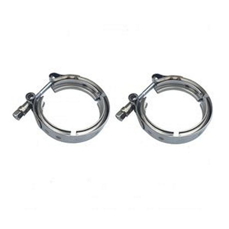 2Pcs V Band Clamp 3415547 for Cummins 6B5.9 6C8.3 B6.7 QSB6.7 QSB7 QSB8.3 QSB8.9 QSL9