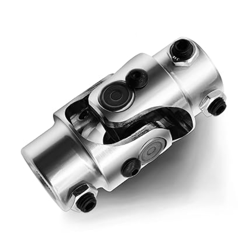 11/16 -36 Spline X 3/4 DD Chrome Steering Universal Joint Single U Joint Shaft,Total Length: 83mm (3-1/4)