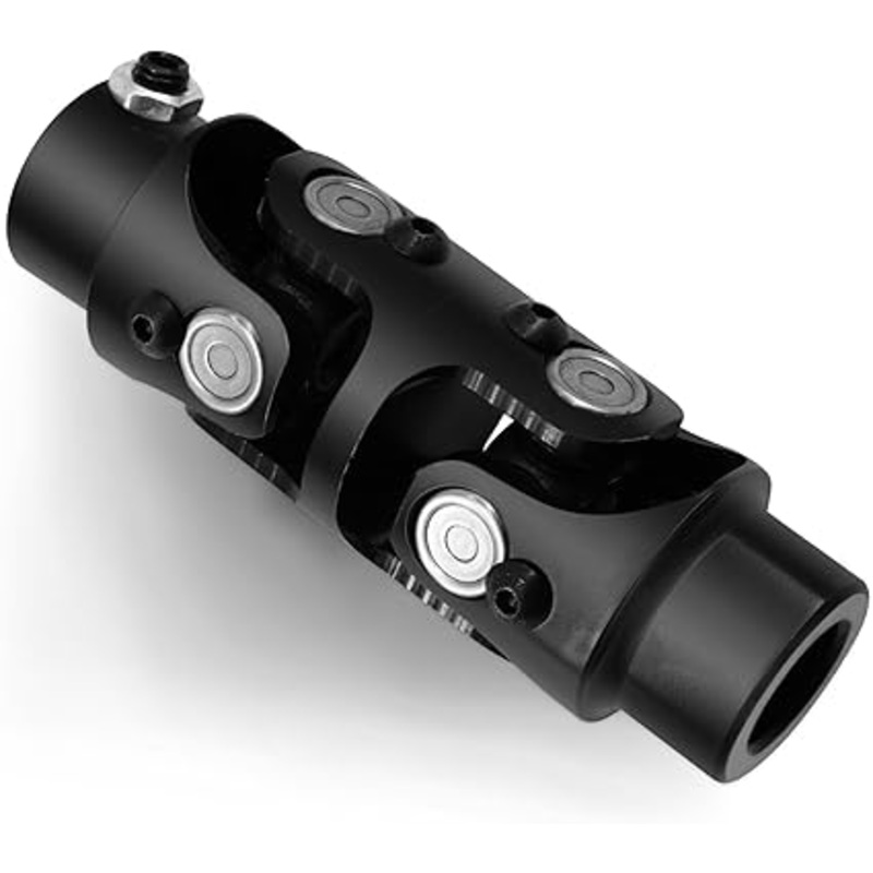 13/16 36 Spline X 3/4 Round Double Steering Shaft U Joint Black Universal Joint Coupling (5-1/8 Overall Length)