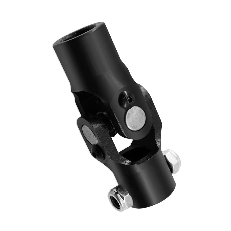 3/4 DD x 3/4 Round Black Steering Universal U Joint, Maximum Working Angle: 35 Degree, Total Length: 96mm (3-3/4)