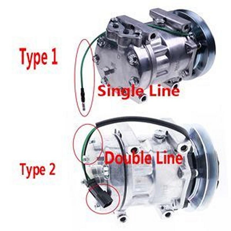 SD7H13 A/C Compressor 47759181 for CASE Crawler Excavator CX130D CX160D CX180D CX210D CX230D CX240D CX250D CX300D