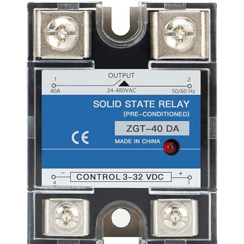 DC-AC 25A 3-32VDC 40-480VAC Solid State Relay SSR With Heatsink D4825D for Crydom