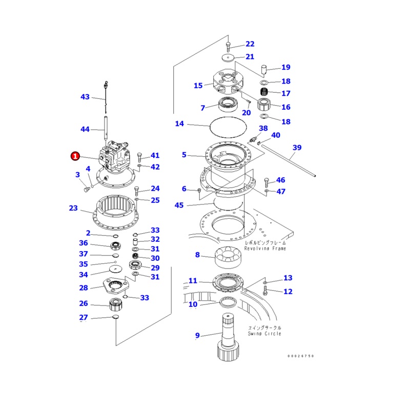 706-7K-01081 Swing Motor Repair Kit for PC 400-7 Komatsu