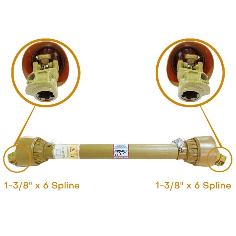 New 36 46 Tractor PTO Shaft Driveshaft for 1-3/8 x 6 Spline Both Ends Series 5