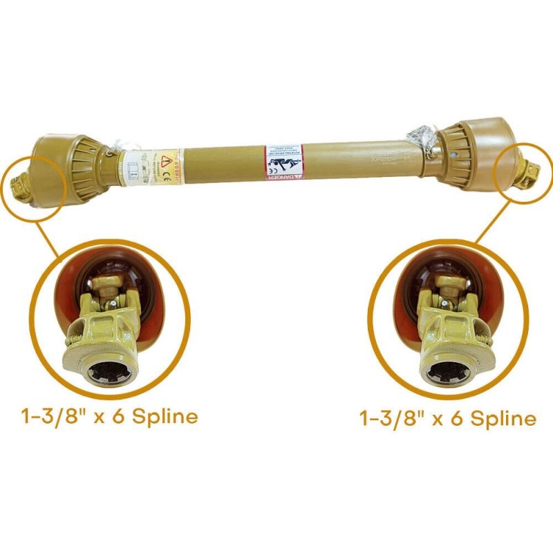 New 40 48 Series 4 Tractor PTO Shaft Driveshaft for 1-3/8 x 6 Spline Both Ends