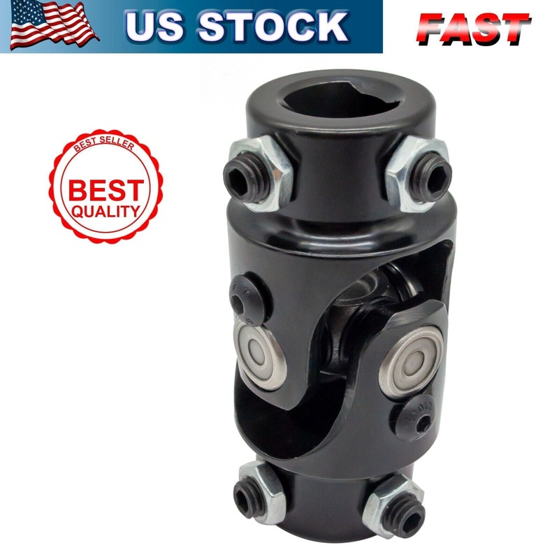 3/4 DD X 3/4 DD Universal Steering U Joint Single Shaft Coupler Black US NEW