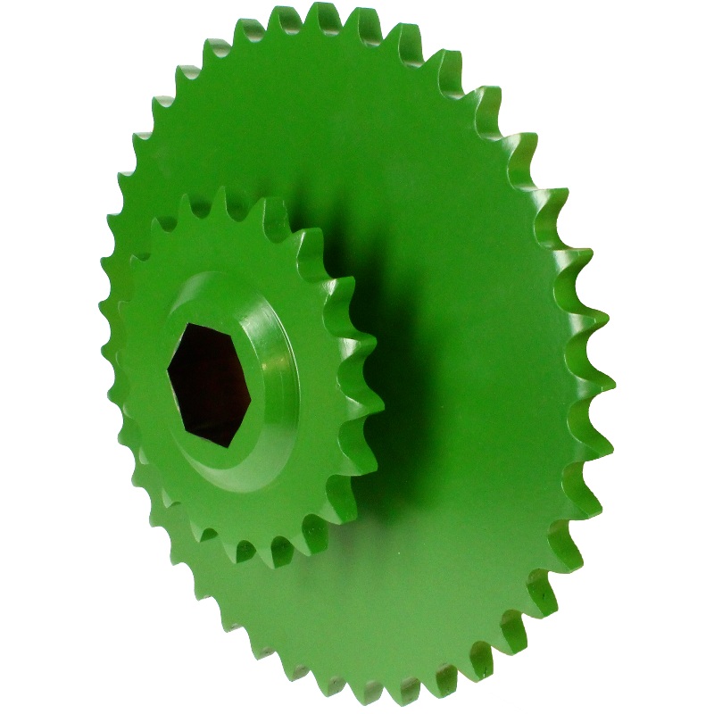 AE39652 Double Sprocket for John Deere 530 535 430 435 330 335 375 385