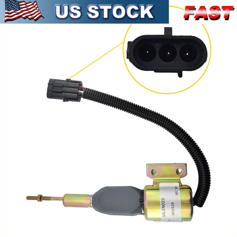 For Cummins 4BT 6BT Engine 12V Stop Solenoid 3930658 3932529 SA-4756-12