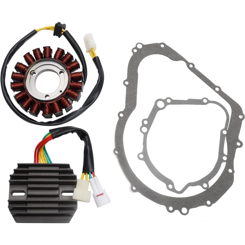 Regulator Rectifier with Stator and Gasket Kit Compatible with 2006-2012 Suzuki