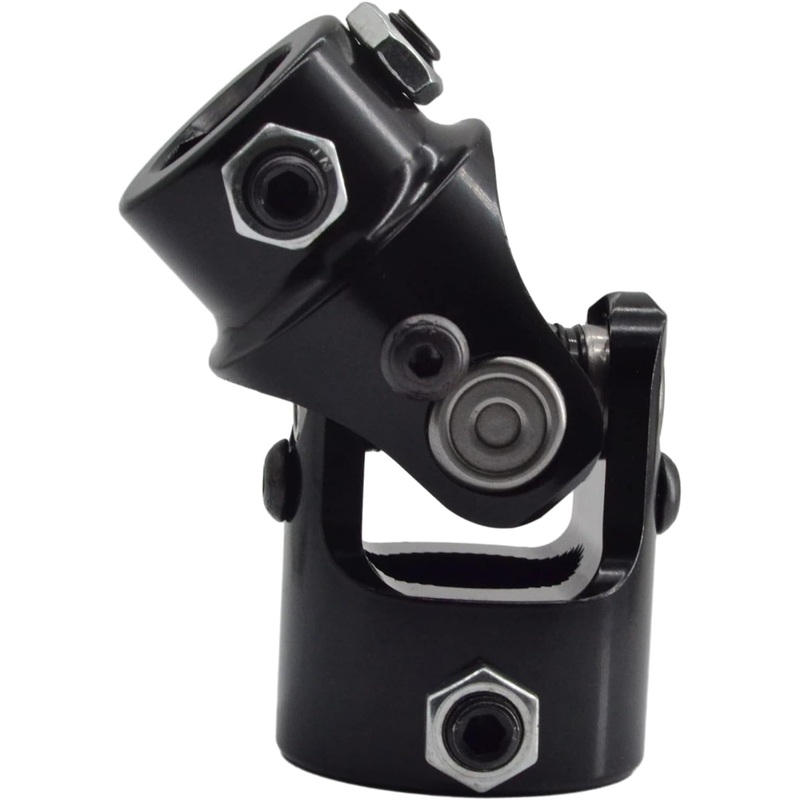 1-48 Spline X 3/4 DD Black Steering Universal Joint Single U Joint Shaft, Total Length: 83mm (3-1/4)