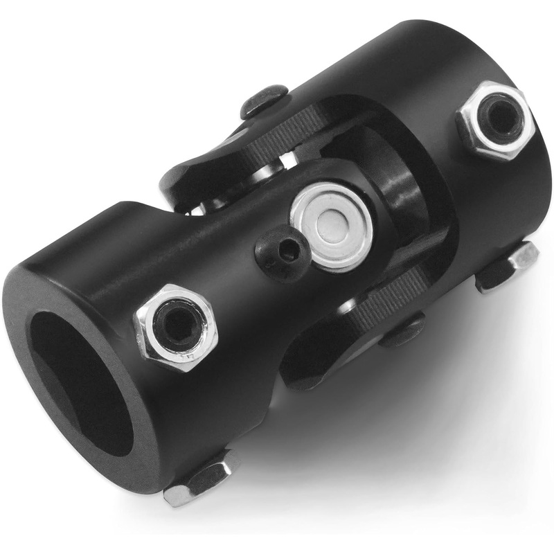 1 DD x 1 DD Black Steering Universal Joint Single U Joint Shaft, Total Length: 83mm (3-1/4)